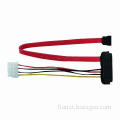 ATA/SATA Cable with Big 4-pin Plug Housing, 180 Degrees Angle and RoHS Compliant